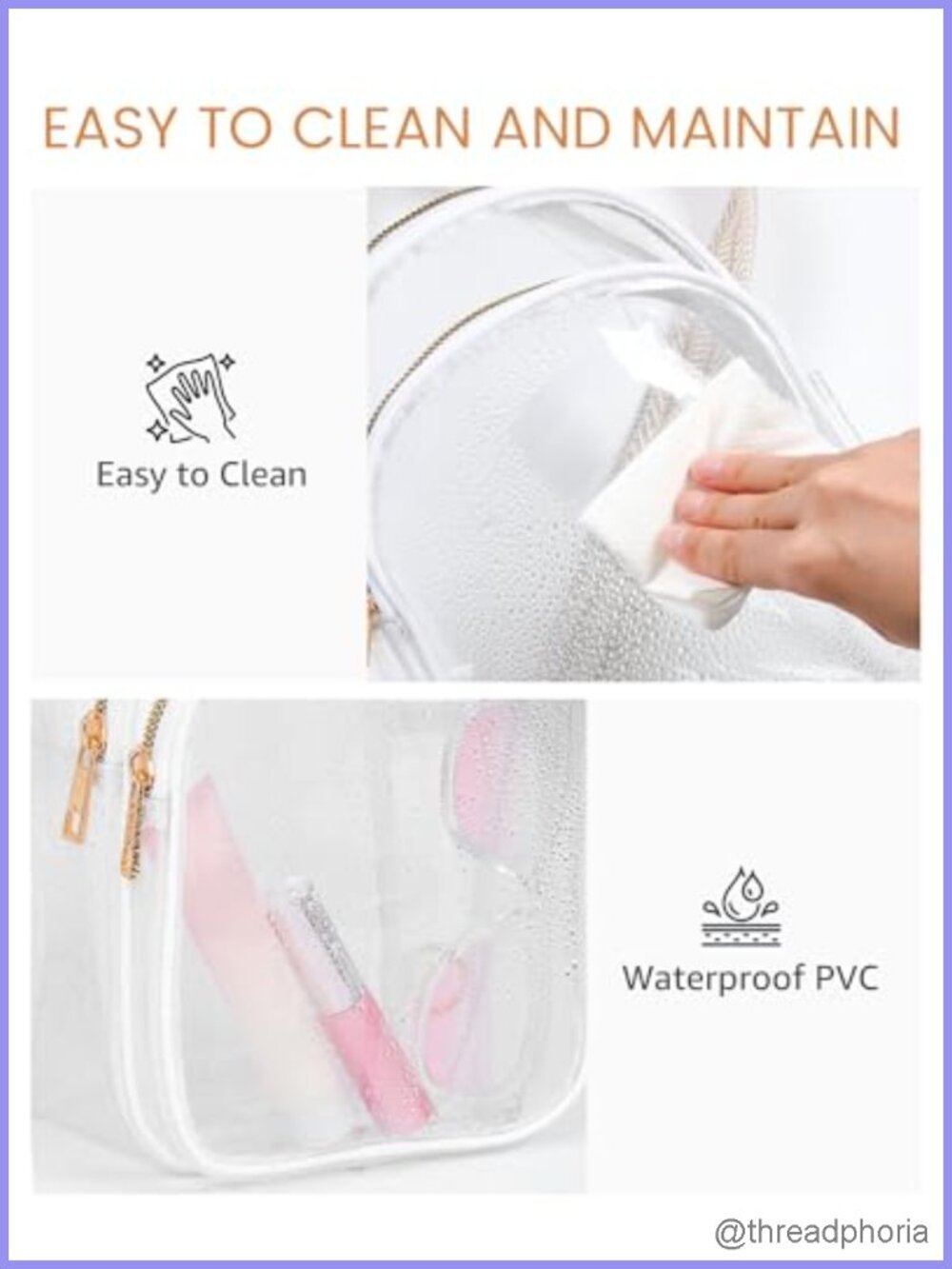 Clear Crossbody Sling Bag Stadium Approved PVC Women's Event Purse - Picture 5 of 6